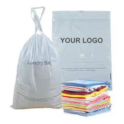 Hotel Laundry Bags Plastic with Drawstring