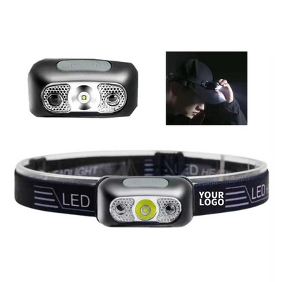 Full Color Headlamp 2.24" x 1.5" Adjustable Strap