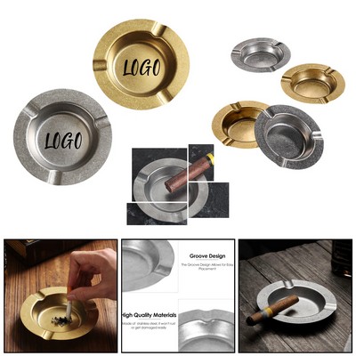 Vintage-Style Stainless Steel Cigar Ashtray