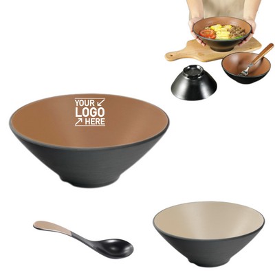 1000Ml Drop-Resistant Ramen Bowl And Spoon Set