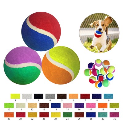 2.5"D Pet Toy Fido's Dog Fetching Two-colored Tennis Ball
