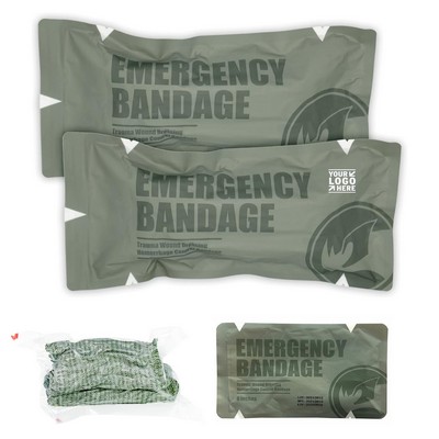 6" Israeli Style Emergency Bandage Compression Trauma Wound Dressing Combat Tactical First Aid Kit