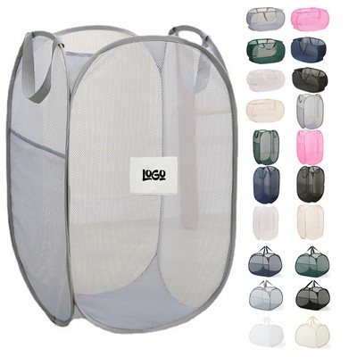 Foldable Pop Up Breathable Mesh Dirty Clothes Laundry Basket