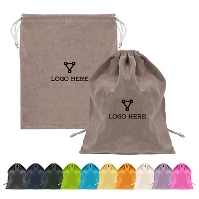 11" x 9" Drawstring Velvet Jewelry Pouch