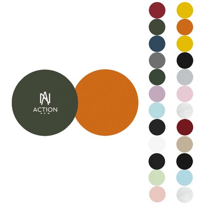 Round PU Leather Coaster