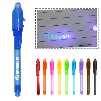 Invisible Ink Plastic Spy Pen w/UV Light
