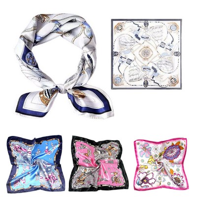 Full Color Imitation silk Square Bandana