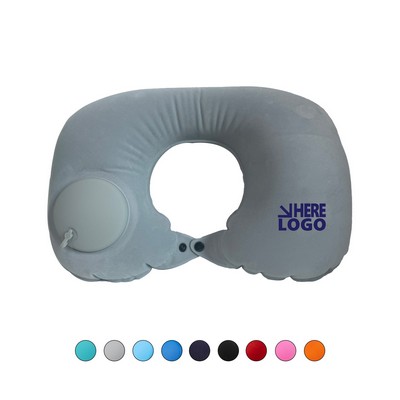 Flocked Inflatable U-Shaped Pillow