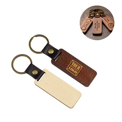 Personalized Engraved Wooden Keychain