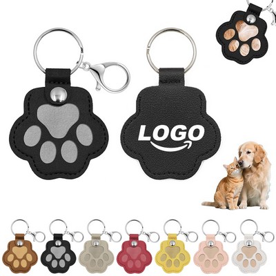 Paw Print Pet Fur Keychain