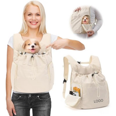 Pet Travel Carrier Bag Breathable Front Chest Backpack Large Capacity Portable Pet Outdoor