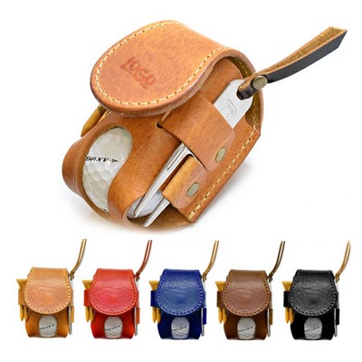 Genuine Leather Golf Pouch