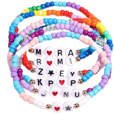 Friendship Letter Customized Beaded Bracelets