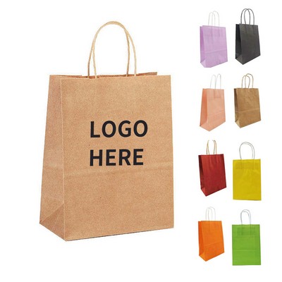 Vibrant Multi-Color Kraft Paper Tote Bag