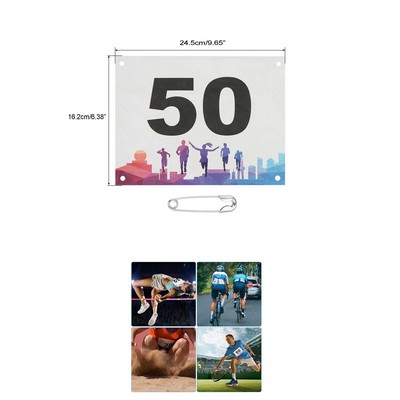 Running Bibs Number 4 Pins Included