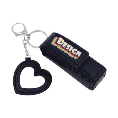 Versatile PU Keychain with Convenient Lipstick Pouch