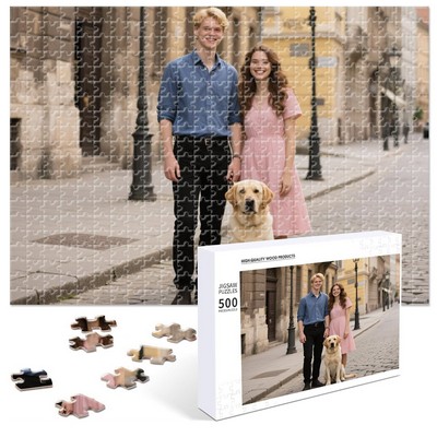 15" X 20.5" - 500 Piece Retail Quality Custom Puzzle And Box