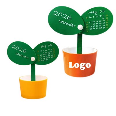 2026 Creative DIY Desk Calendar Minimalist Desktop Calendar with Pen Holder Cute Office Gift