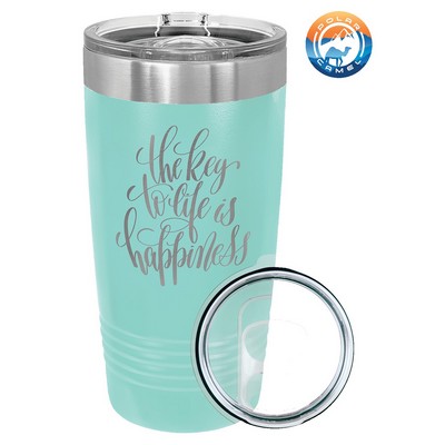 Teal Polar Camel 20 oz Ringneck Tumbler with Slider Lid- Laser Engraved