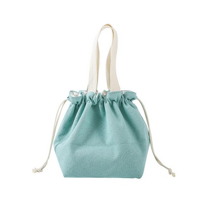 Drawstring Canvas Handbag