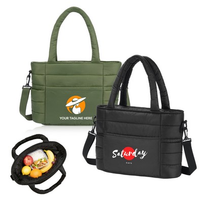 Stylish Puffer Insulated Cooler Tote