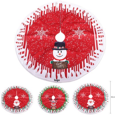 Premium 28" Custom Christmas Tree Plush Skirt