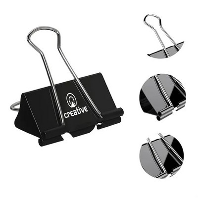 Heavy Duty Black Metal Binder Clip