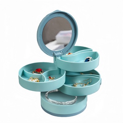Rotating Jewelry Organizer W/ Mirror