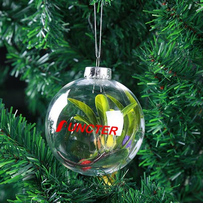 4" Clear Acrylic Fillable Ornaments Ball DIY Christmas Balls