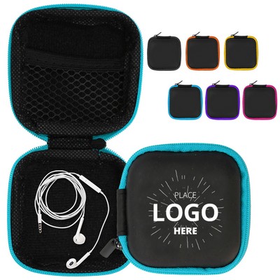 Square EVA Earphone Storage Case