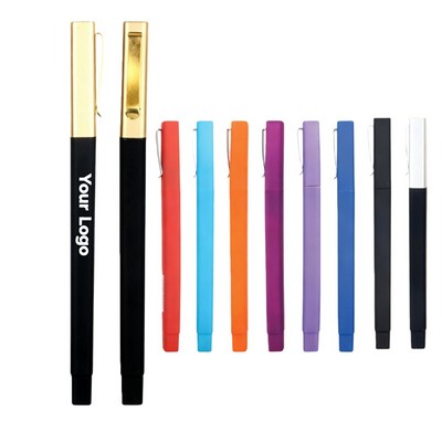 Colorful Plastic Ballpoint Pen with Metal Clip