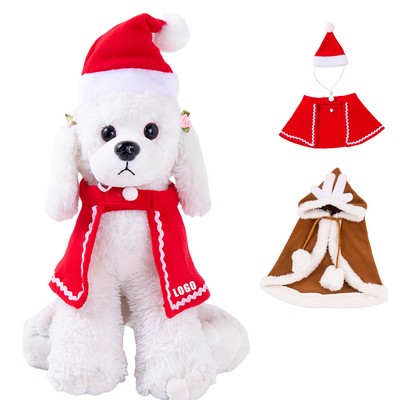 Pet Christmas Cape Set