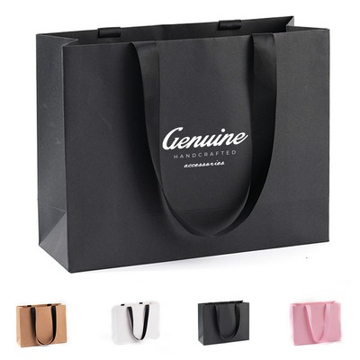 Elegant Ribbon Handle Paper Tote Bag