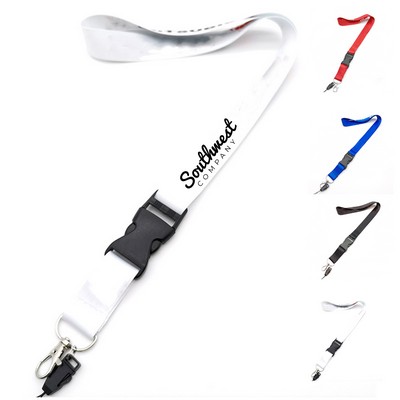 Breakaway Polyester Lanyard with Buckle