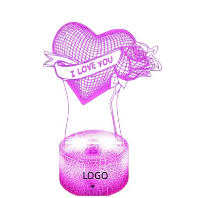 Romantic 3D Heart Light