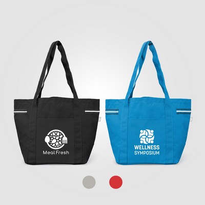 Newport Recycled Stripe Tote Bag - 20L - Silkscreen