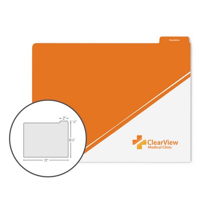 Single File Folder Tab Insert, Right Tab