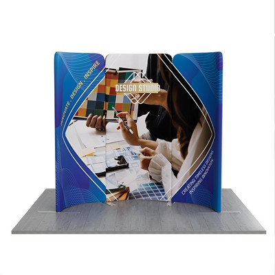 6.5' Magnetic Modular Fabric Display Curved Shape (Double Sided)