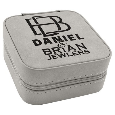 Leatherette Travel Jewelry Box with Black Lining