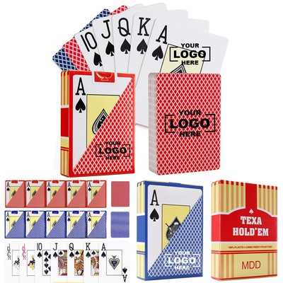 Water Resistant Non-Slip Durable 56-Count PVC Plastic Playing Cards