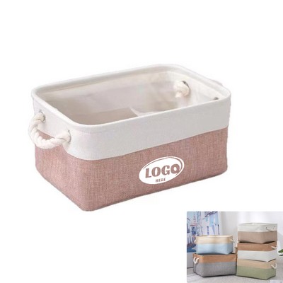 Linen Storage Basket with Handles