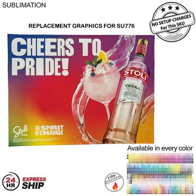 Replacement Graphics for 10'w Straight Wall Tension Fabric with Velcro on the back