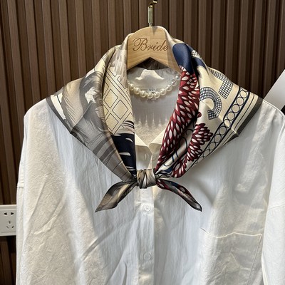 Custom 26.8" x 26.8" 100% Silk Square Scarf Mulberry Twill Silk Scarf