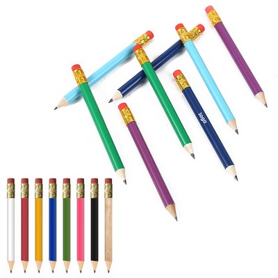 Round Golf Pencil with Eraser