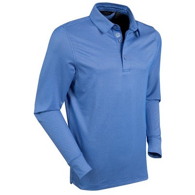 Bobby Jones Performance Dash Jacquard Long Sleeve Polo