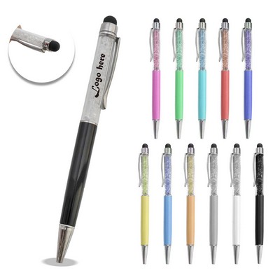 Crystal Ballpoint Pens With Stylus Tip