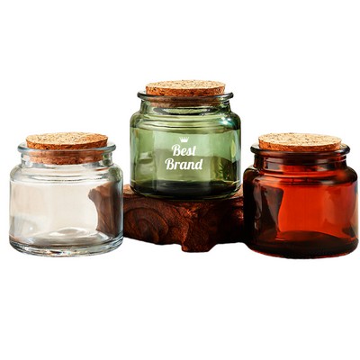 DIY Scented Candle Empty Glass Jar with Cork Stopper
