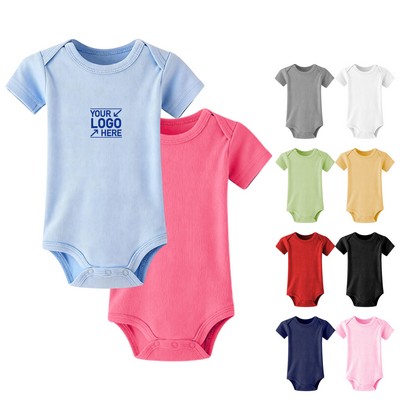 Unisex Cotton Short Sleeve Baby Bodysuit for Newborn & Infant (0-6 Months)