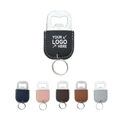 Leather Wrapped Keychain Opener