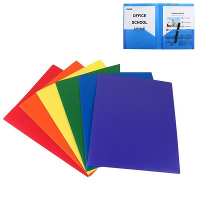 A4 Plastic Document Folder With Dual Pockets